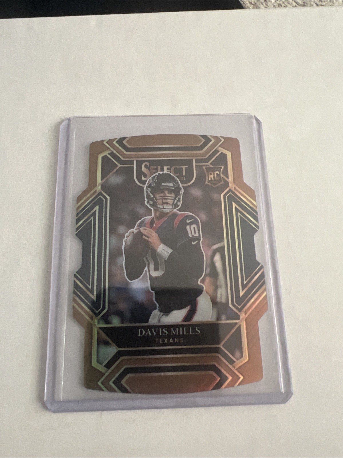 2021 Panini Select - Club Level Davis Mills #265 Copper Prizm Die-Cut /199 (RC)