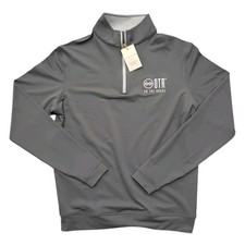 NEW Peter Millar Men's Crown Sport Golf 1/4 Zip Small Pullover Iron READ