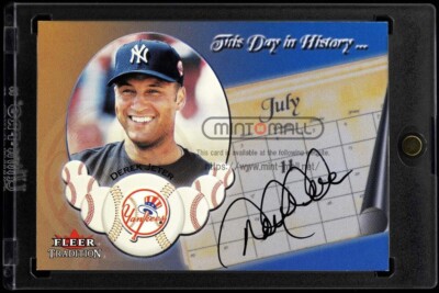2002 Fleer Tradition #6 Derek Jeter This Day in History Autogramme auf Karte ...