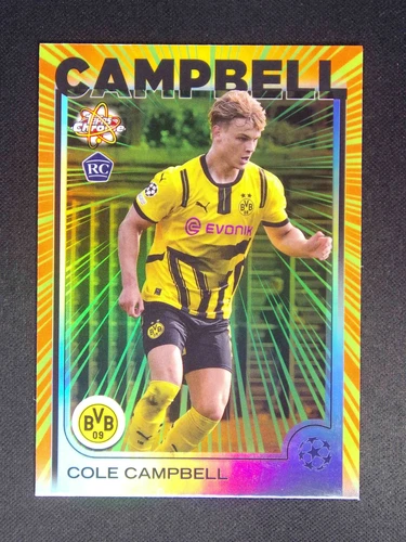 2024-25 Topps Chrome UEFA Cole Campbell RC Radiating Rookies SP