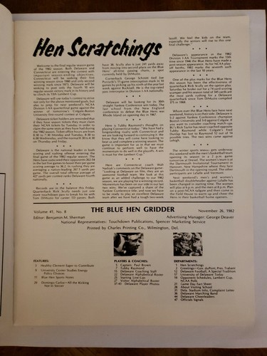 1982 Nov 26 - Delaware vs Connecticut - The College Game (MH127) - Picture 3 of 3