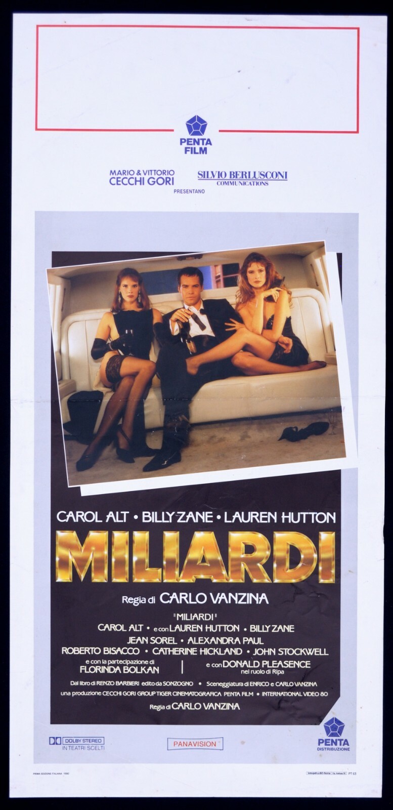 Locandina originale film Miliardi (1991) - Regia di Carlo Vanzina