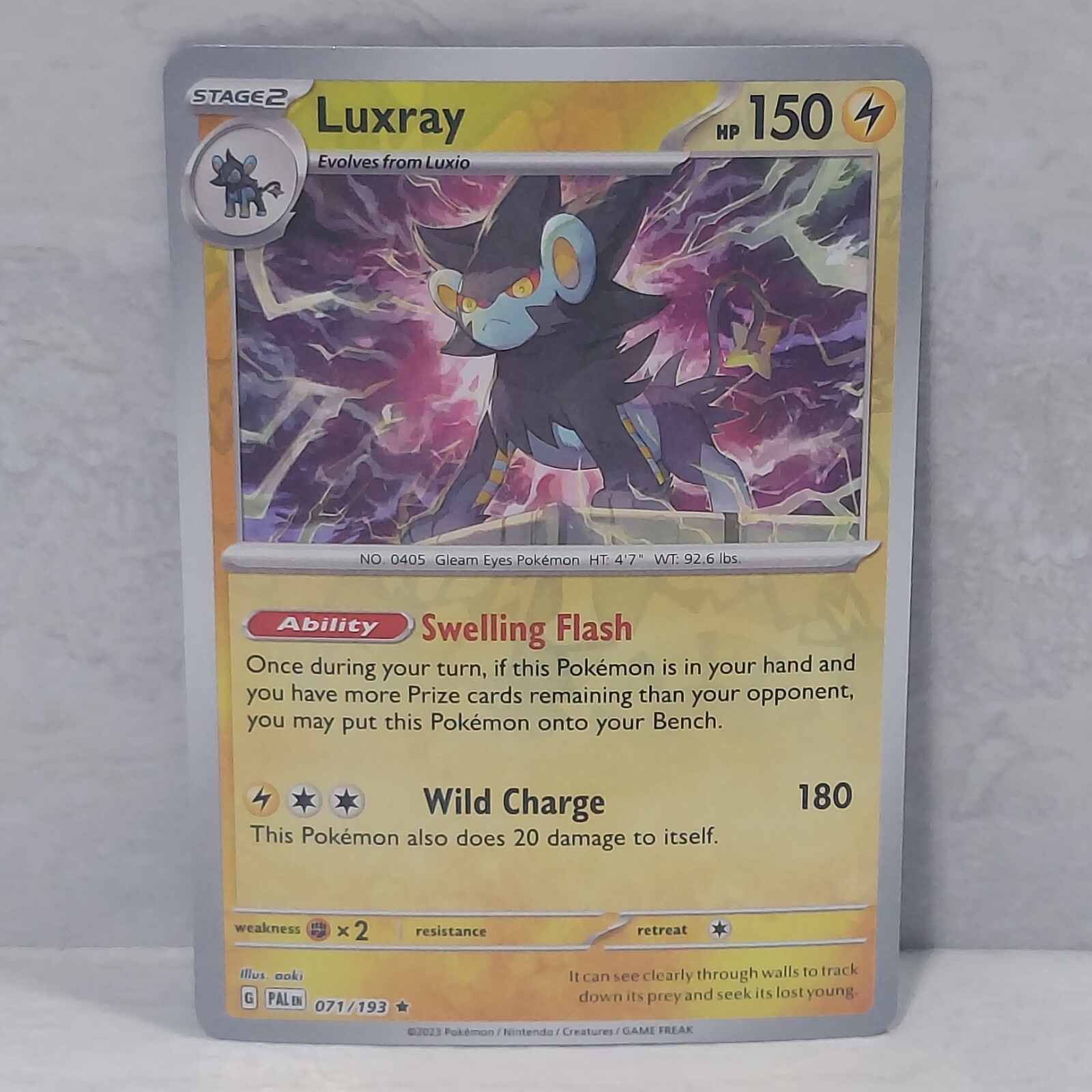 Luxray 71/193 Paldea Evolved Reverse Holo Pokemon Card