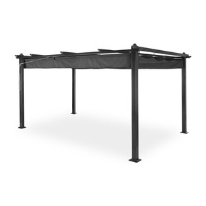 Pergola Pavillon Garten Terrassen Dach Vordach Sonnenschutz Uberdachung 3x4 Grau Ebay