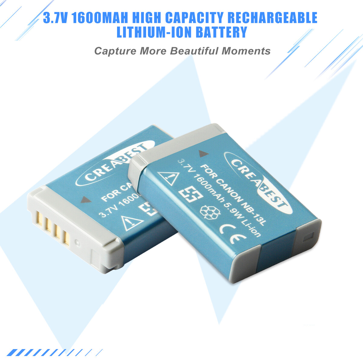 2Pcs NB-13L 1600mAh Akku LCD Ladegerät Für Canon G7X-Mark-II G7X-Mark-III G9X 