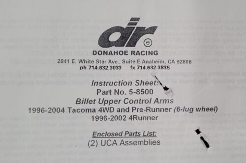 DR ( ICON ) Billet Upper Control Arms fits 96-04 Toyota Tacoma 96-02 4Runner - Picture 3 of 3