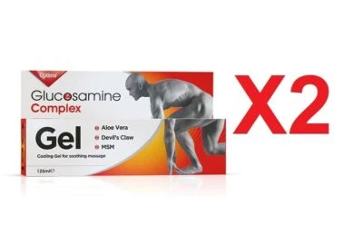 OPTIMA HEALTH Optima Glucosamine Joint Complex Gel Muscle Aloe Vera Devils Claw & MSM 125ml X2