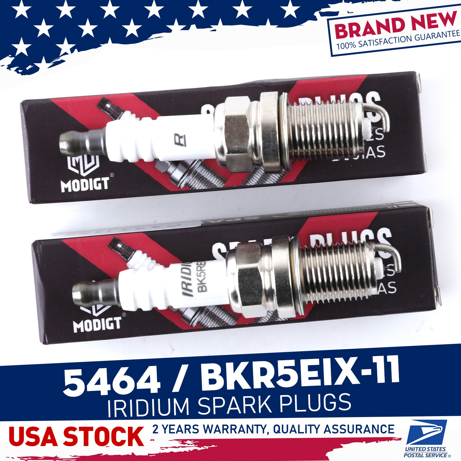 2pcs Fit For NGK 5464 BKR5EIX-11 Iridium Spark Plugs for XP3926 XP3924DP2 XP3924