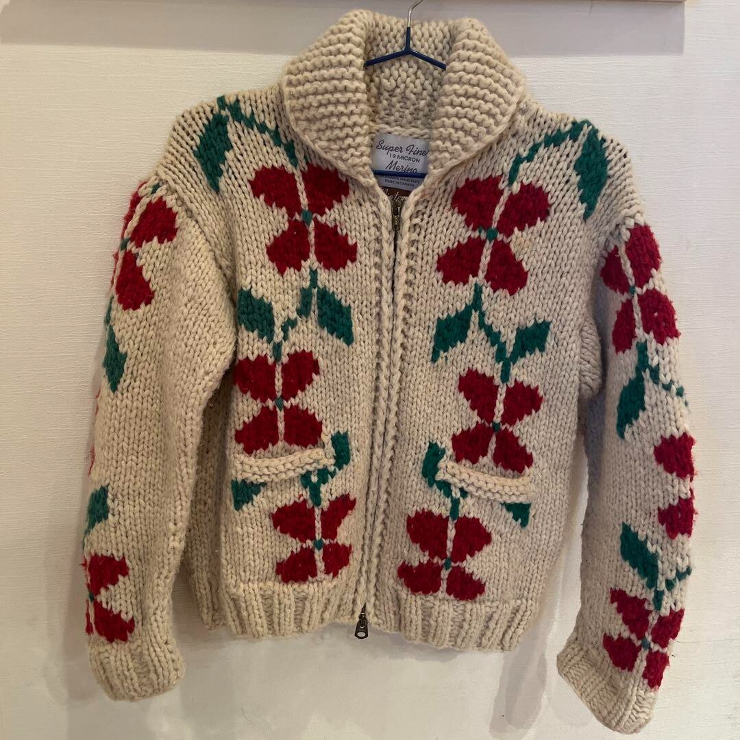 Used Kanata 50s Cowichan, XS, Floral Embroidered Merino Wool | eBay