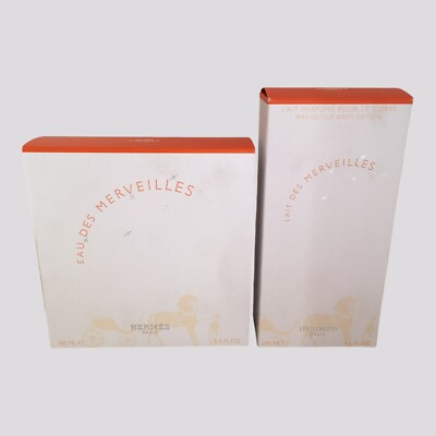 Hermes Eau De Merveilles Body Lotion 200ml &Eau De Toilette Spray