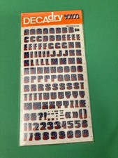 VINTAGE DECAdry COLOR NR. 803 RUB ON TRANSFERS LETTERS  NUMBERS 12 mm