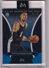2024 Topps Mercury NBA No. 1 Victor Wembanyama Blue Rookie of the Year 14/75