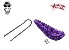 ORIGINAL LOWRIDER 20" Purple 5-Button Velour Banana Saddle/Black Sissy Bar Bike