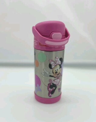 Disney Minnie Mouse Thermos 12 Oz. Insulated Stainless Steel Carry Handle NEW