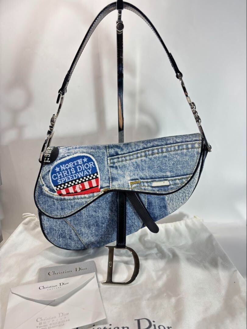 Christian Dior saddle bag denim style shoulder bag Fashion