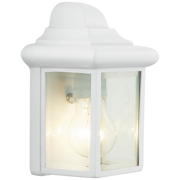 AußEnleuchte Wandlampe Garten Beleuchtung Weiß Glas IP23 E27-Fassung-image