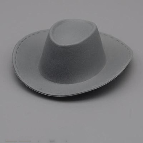 Grey 1/6th plastic Retro round hat 