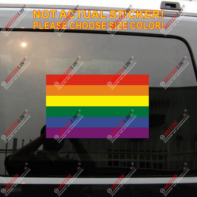 Rainbow Gay Pride Movement Flag Decal Sticker Car Vinyl reflective