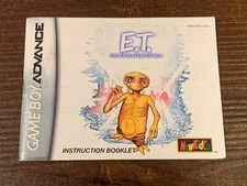 ET Extra-Terrestrial E T E.T. Nintendo Gameboy Advance Instruction Manual Only