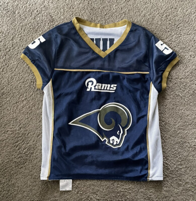 OFFICIAL NFL  LOS ANGELES RAMS REVERSIBLE FLAG  JERSEY' YOUTH SIZE S-8/10-FS