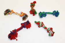 Hundespielzeug Welpenspielzeug Spieltau Knotenseil Seil - 15cm - diverse Farben.