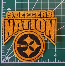 Pittsburgh Steelers Nation 4" Iron On Embroidered Patch ~Free Tracking!
