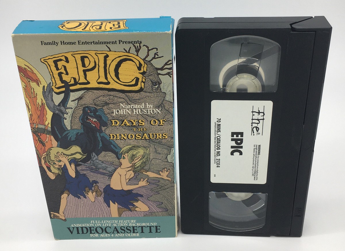 EPIC DAYS OF THE DINOSAURS (1985) VHS VCR VINTAGE 80s