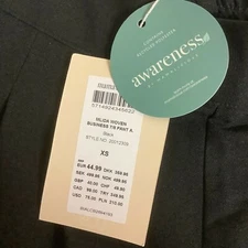 Mamalicious Womens Pants Black 7/8 Pleated Straight Leg Mlida Business Size XS