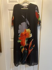 Fenlase women midi dress size 4XL (US 2XL) with linen bright colors