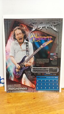HERMAN LI - DRAGONFORCE ALBUM PROMO  - ROCKTRON EFFECTS  PRINT AD - 11 X 8.5  x2