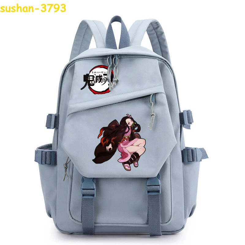 Demon Slayer Kamado Nezuko Student School Bag Backpack Anime 4 Colors Collection - Imagem 3 de 4
