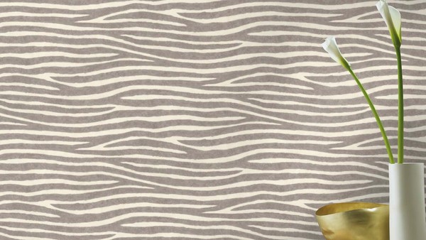 Vliestapete Rasch 751734 Felloptik Zebrastreifen Struktur Grau Weiß (4,60€/1Qm)-image