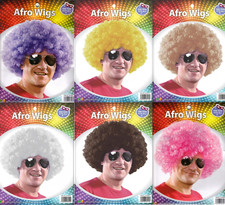 Parrucca afro unisex pazza discoteca riccia funky abito elegante festa stylex party di marca