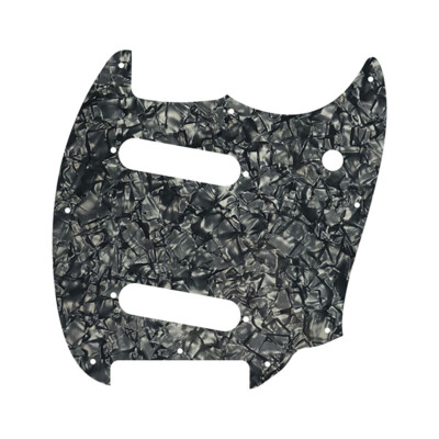 Parts For US Squier Bullet Mustang SS Pickups Guitar Pickguard, Black Pearl