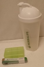 Vintage Herbalife White Shaker Cup, Measuring Tape, and Pill Box Starter Set