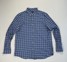 Vineyard Vines Slim Fit Tucker Button Shirt Men s Large Linen Blend Modern Blue