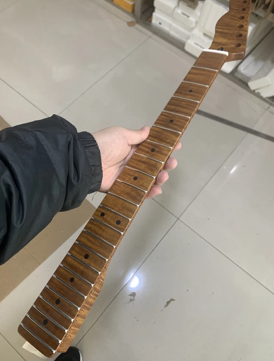 Stainless steel frets 22frets left hand Roasted flame maple electric guitar neck