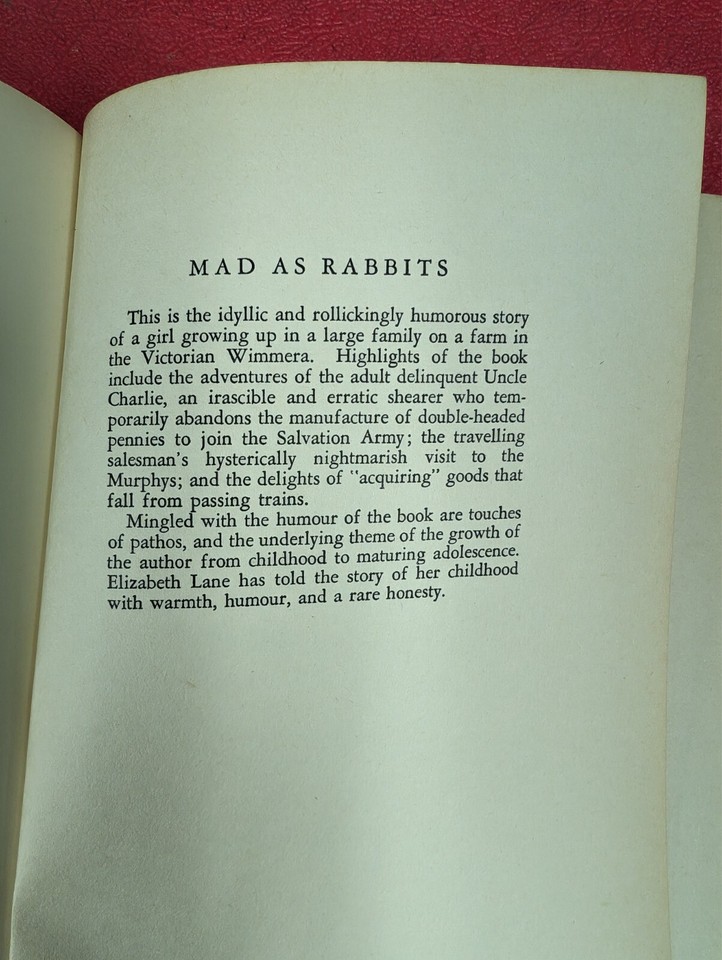 1962 - Mad As Rabbits by Elizabeth Lane - 1st/1st stated - FREE US ...
