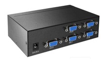 Premium 4 In 1 Out VGA Quad Video Multiplexer With Remote Control