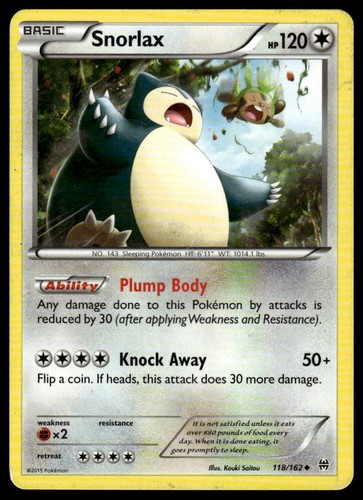XY - BREAKthrough #118/162 Snorlax