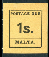 Malta 1925 British KGV 1s Postage Due Scott #J9 Mint U447