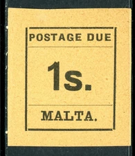 Malta 1925 British KGV 1s Postage Due Scott #J9 Mint U447