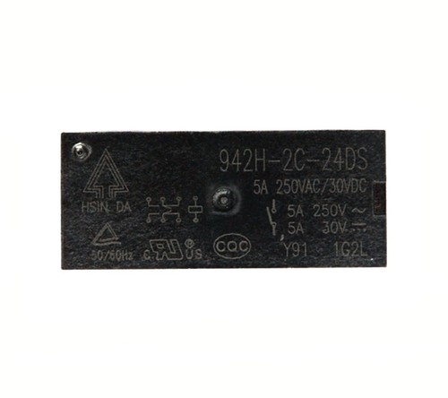 2pc Hsin Da Relay 942H-2C-24DS DPDT 5A 150W Coil= 24V 29.4x12.6x25.6mm Taiwan - Picture 2 of 7