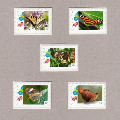 cp. BUTTERFLIES = set 5 Picture Postage stamps Canada 2017 [p17-02bt5] - Picture 1 of 2