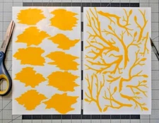 Predator Camo High Heat Vinyl Stencil Kit - 2x 11"x6" Sheets Durable Easy to Use