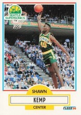 Shawn Kemp Rookie Fleer 1990 Basketball Card #178