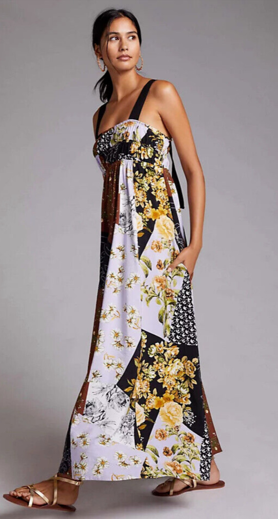 Maeve Anthropologie Floral Patchwork Maxi Dress B… - image 2