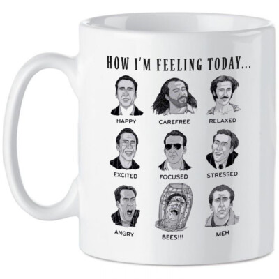 Nick Cage How I Feeling Nicholas Cage Face Off lustige Neuheit Nick Cage Filmtasse