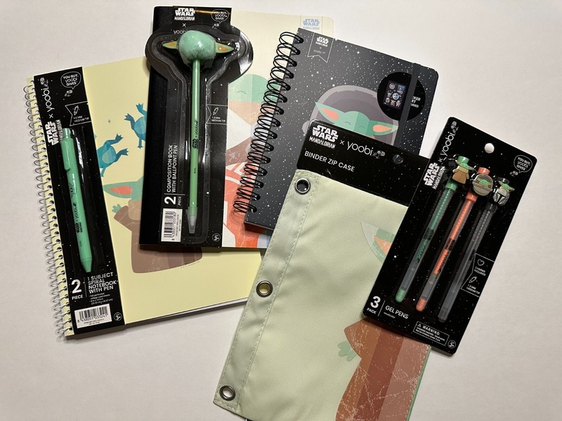 YOOBI x STAR WARS / THE MANDALORIAN STATIONERY BUNDLE [NEW!] pens, bag, spirals