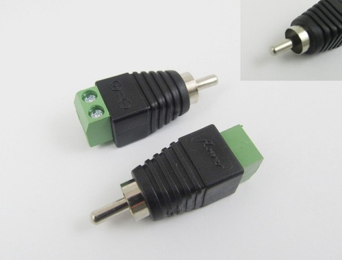 100pcs Phono RCA Male Plug To AV Screw Terminal Solderless Connector CCTV 2024 - Picture 2 of 9